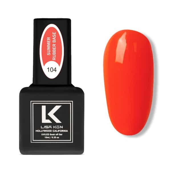 Summer Neon Rubber Base Gel 104 – Coral