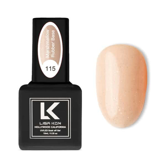 Marshmallow Rubber Base Coat 115 – Light Beige Shimmer(Thick consistence)