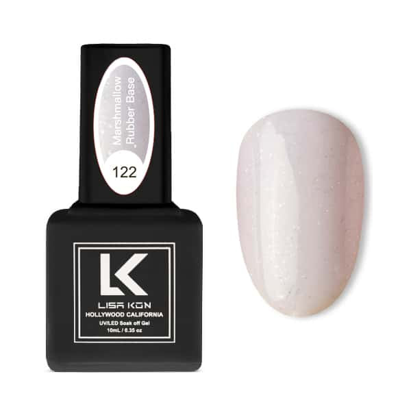 Marshmallow Rubber Base Coat 122 – Light Lilac Shimmer(Thick consistence)