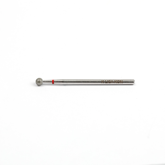 Lisakon - #15 Diamond nail drill bit, “ball”, red, head diameter 5 mm