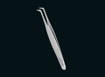 Professional eyelash tweezers EXPERT 40 TYPE 8 (Сurved tweezers for volume extension,85′)