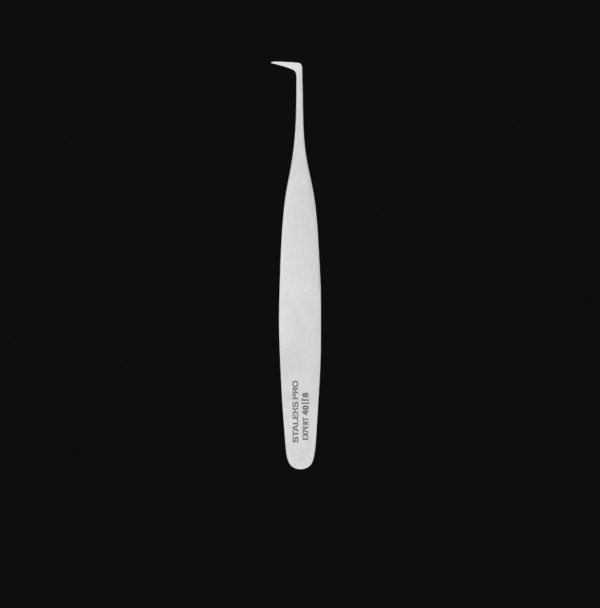 Professional eyelash tweezers EXPERT 40 TYPE 8 (Сurved tweezers for volume extension,85′)