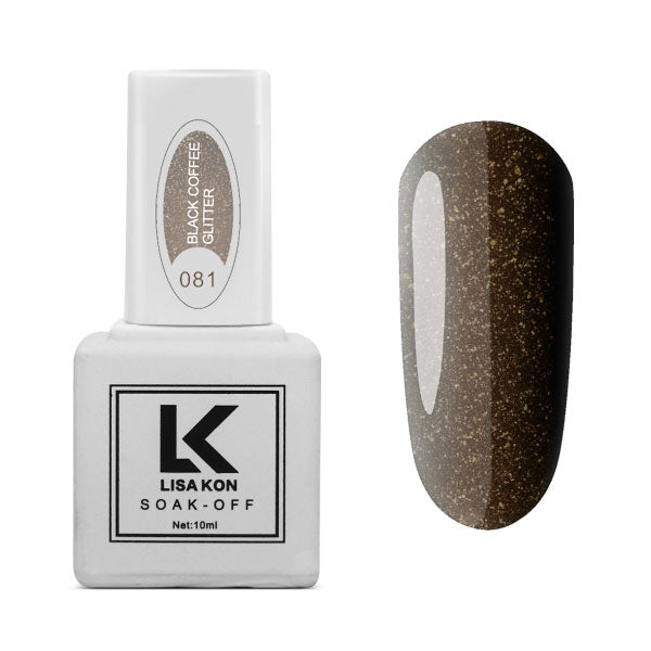 Gel Polish 81 Coffee Glitter