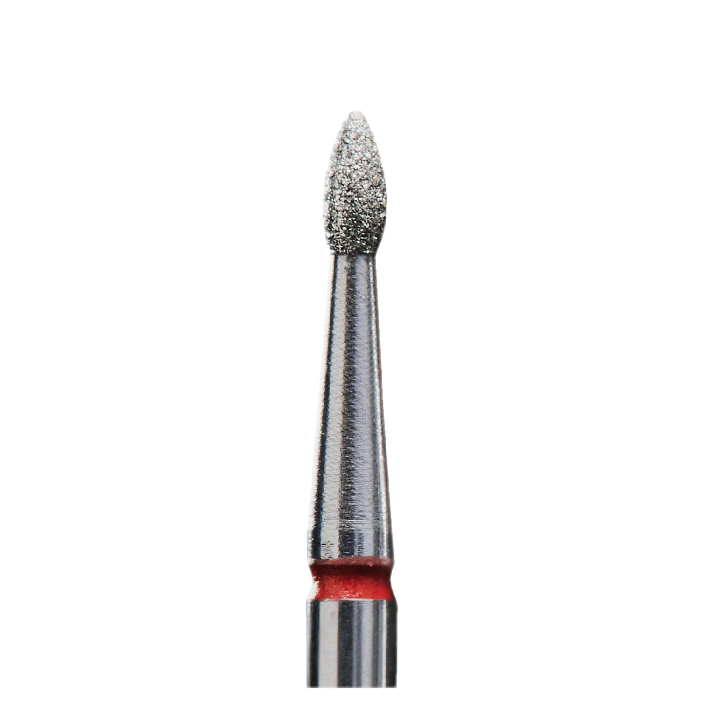 Staleks Diamond nail drill bit #94, pointed “bud” , red, head diameter 1.8 mm/ working part 4 mm