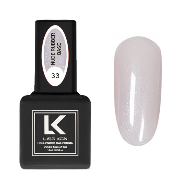 Nude Rubber Base Coat 33 – Light Grey Shimmer