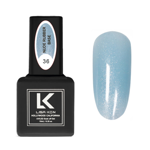 Nude Rubber Base Coat 36 – Blue Shimmer(Thick consistence)