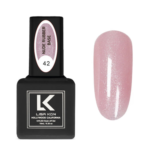 Nude Rubber Base Coat 42 – Pink Shimmer