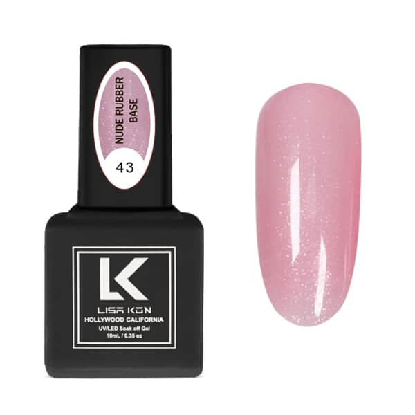 Nude Rubber Base Coat 43 – Pink Shimmer(Thick consistence)