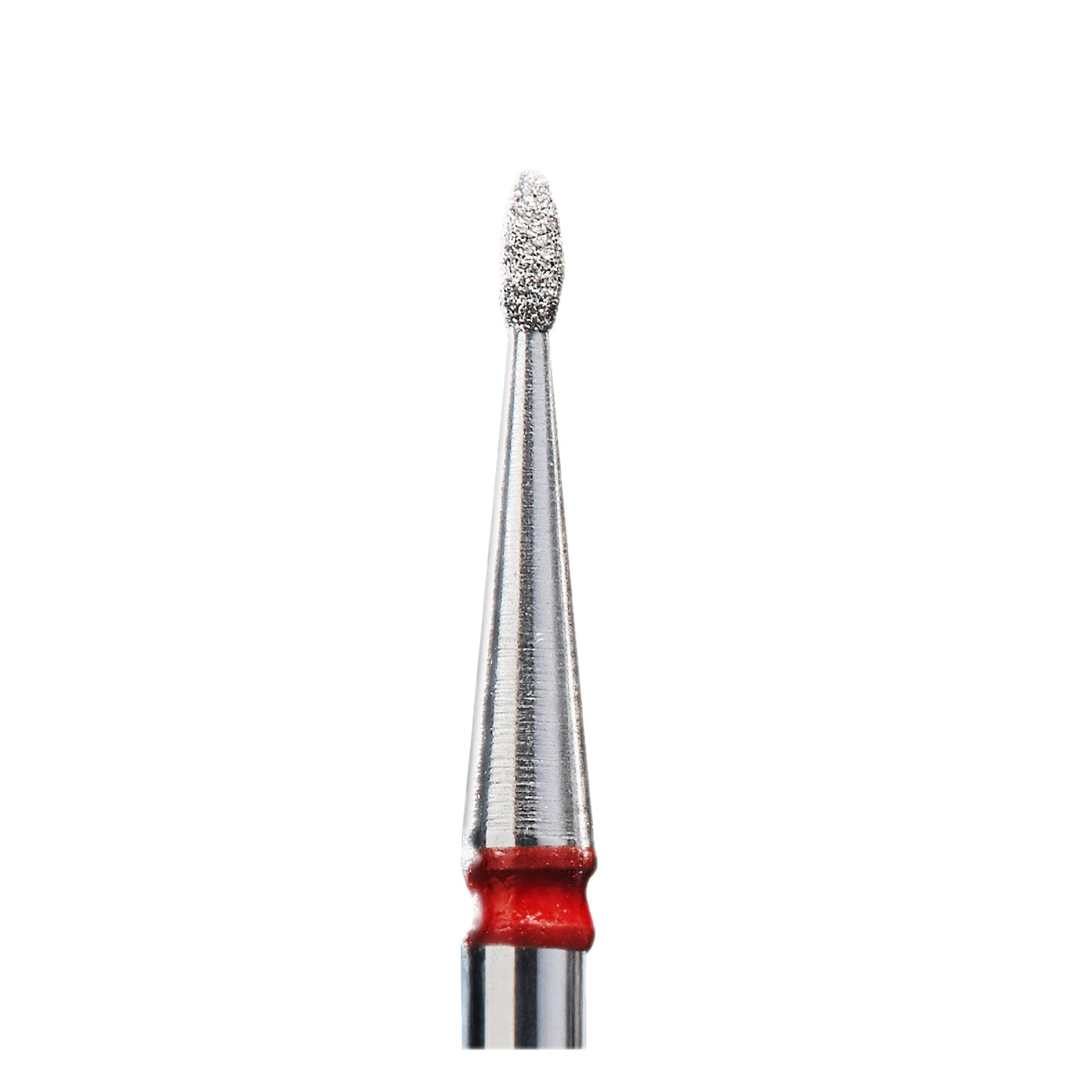 Staleks Diamond nail drill bit #37, rounded “bud” , red, head diameter 1.2 mm/ working part 3 mm