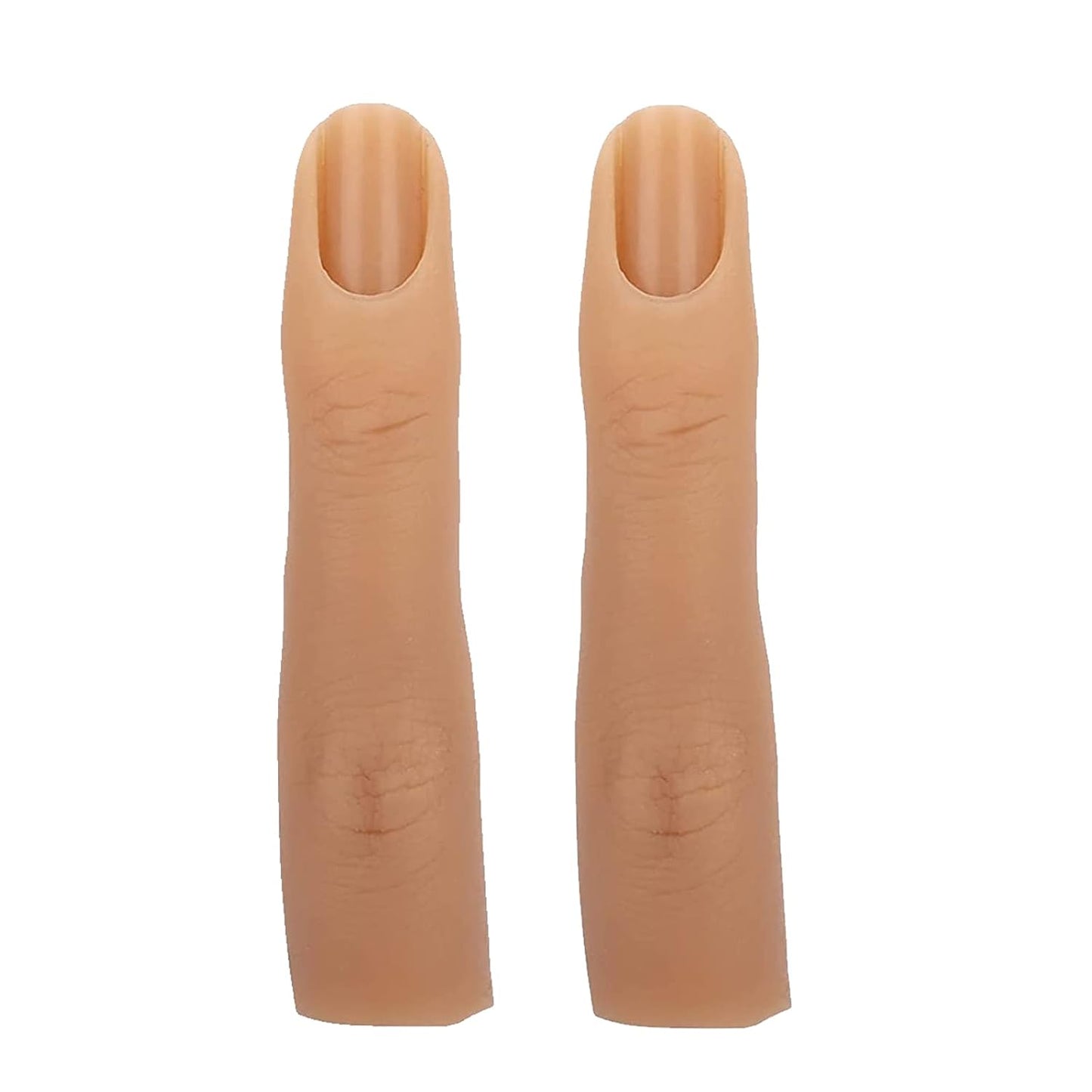 Silicone Practice Fingers for Acrylic Nails, Bendable Fake Nail Training Finger Manicure DIY Nail Art