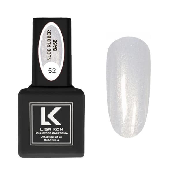 Nude Rubber Base Coat 52 – Grey Shimmer Gold