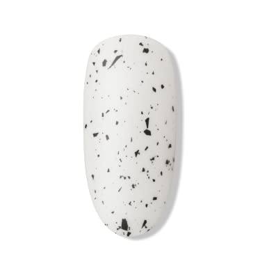 LisaKon Black Sand Top Coat #2 – Black Flakes Eggshell Top