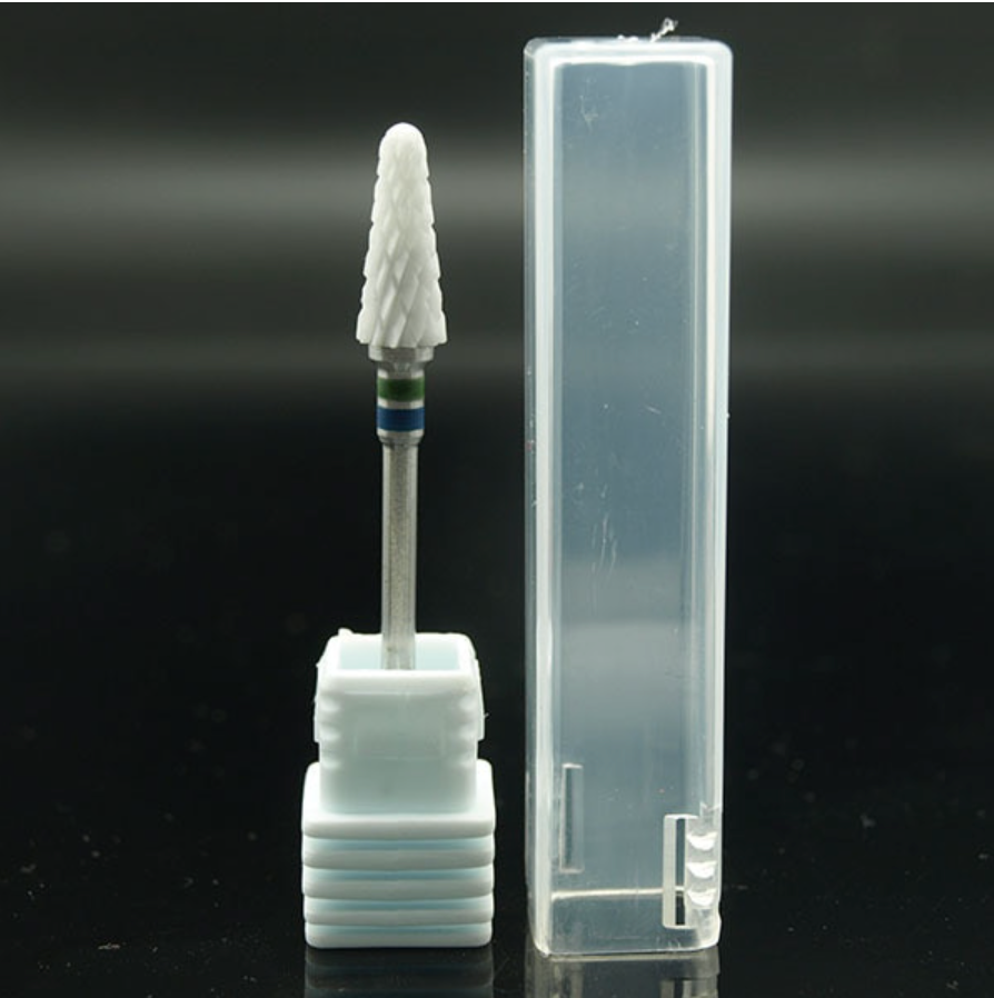 White Ceramic Nail Drill Bits