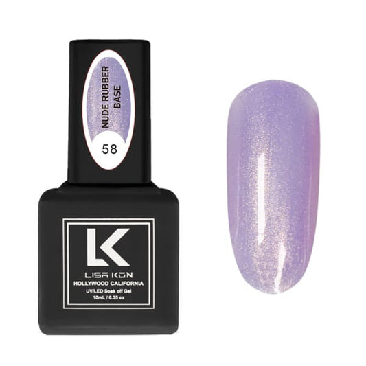 Nude Rubber Base Coat 58 – Purple Shimmer Gold