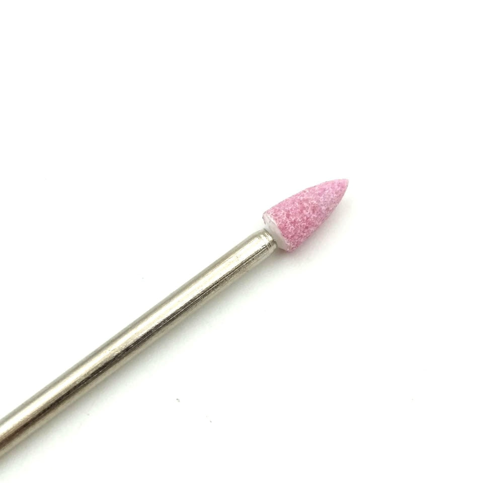 Pink Corundum Cone Nail Drill Bit 3mm/3,2mm Rotary Ceramic Stone