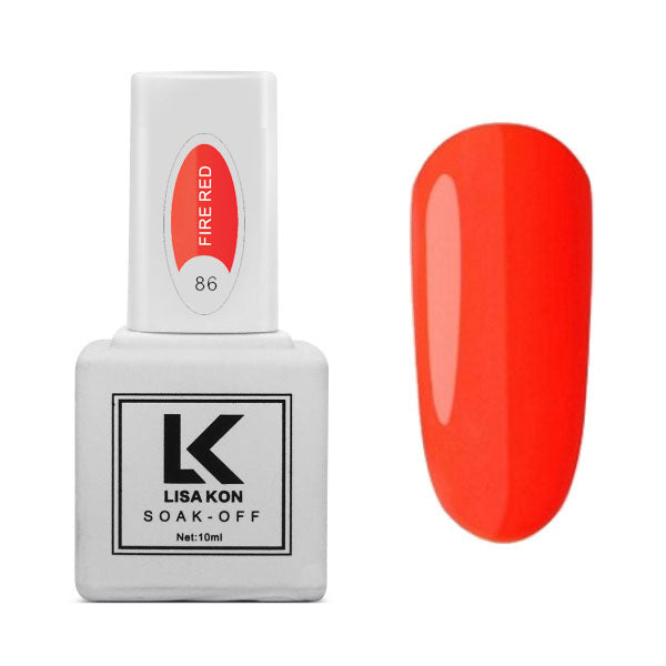 Gel Polish 86 Fire (Neon) Red