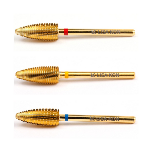 Lisakon - Drill Bit Carbide Gold Typhoon Shape blue/red/yellow