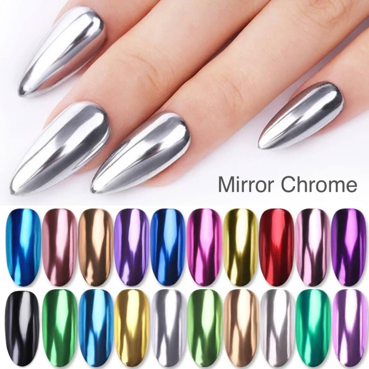 Chrome Mirror Powder set 23pcs for Nail Art