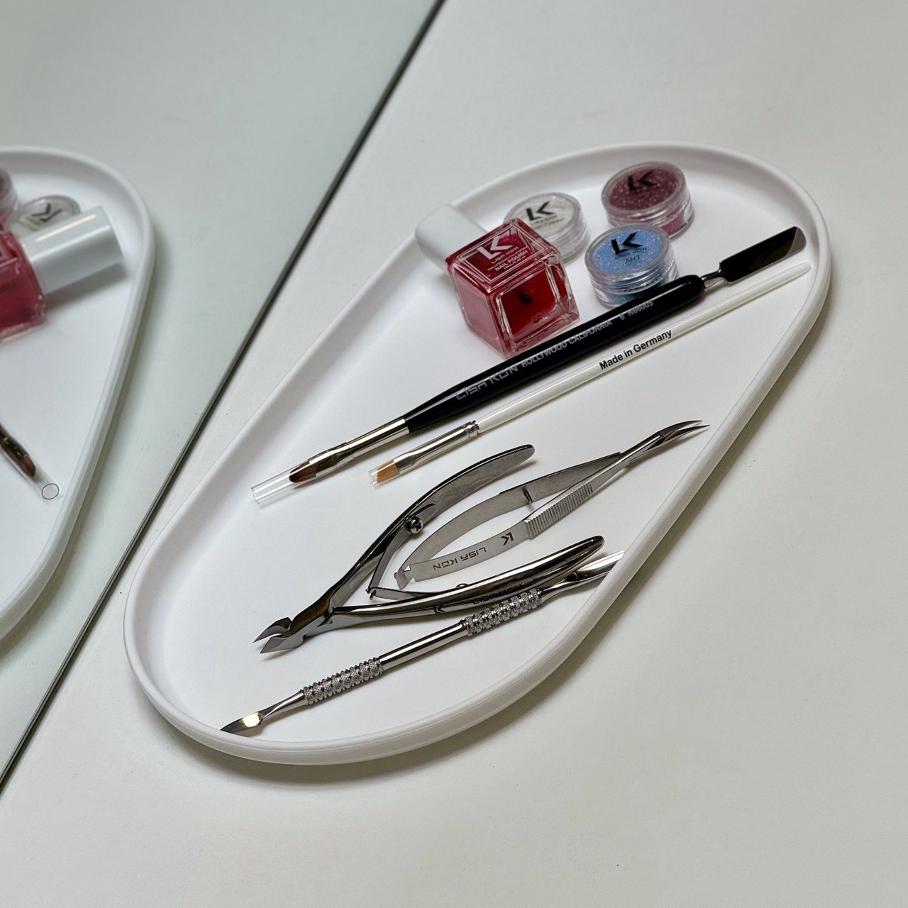 Elegant Oval Nail Tool Tray